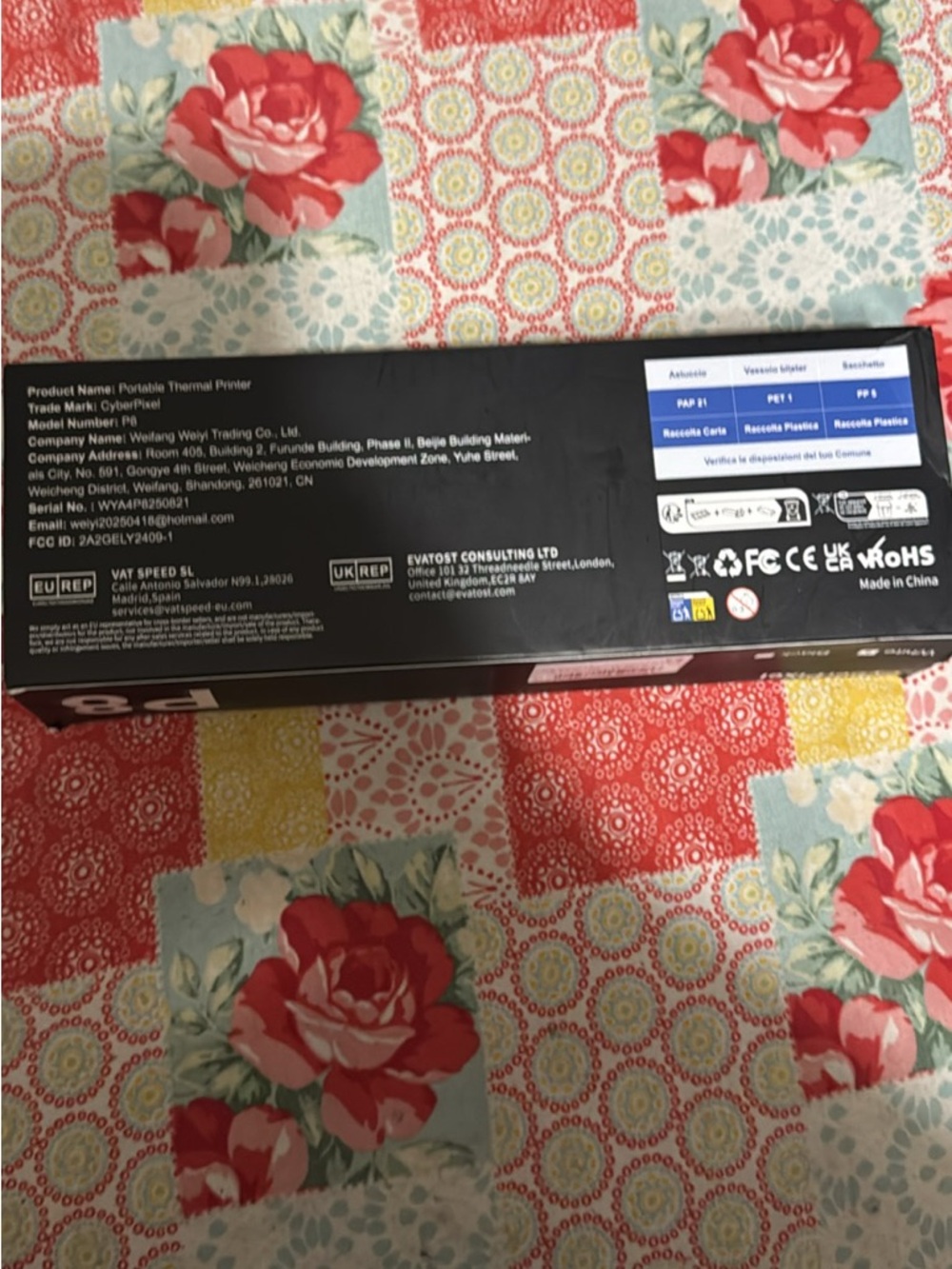 Portable Thermal Printer - Black